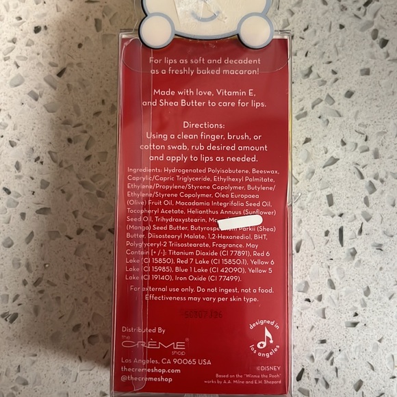 ☀️ 3 / $15 Sale ☀️ Winnie the Pooh Disney Crème Shop Macaron lip balm - Picture 3 of 3